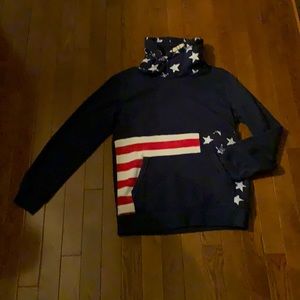 H&M cowl neck American Flag hoodie.